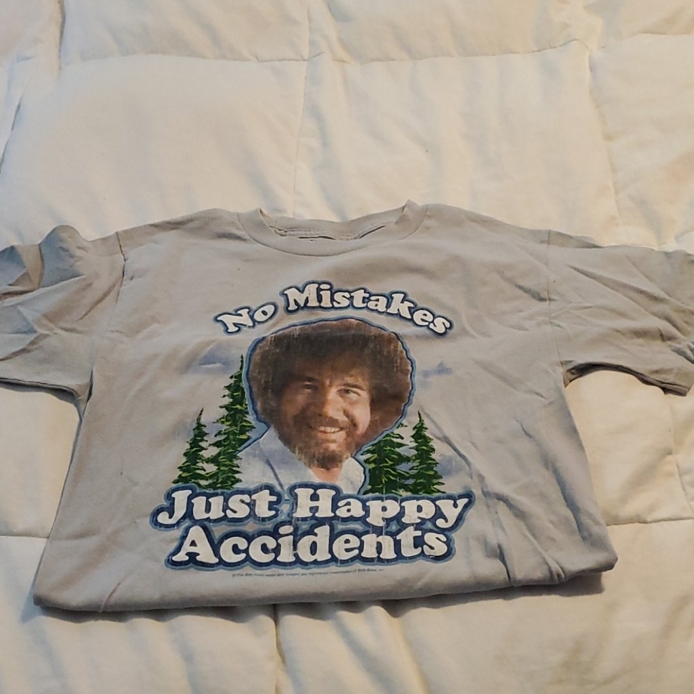 Bob Ross T Shirt Size Small Happy Little Accidents